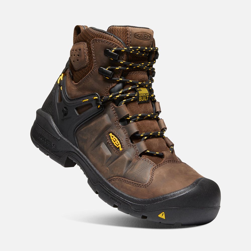 Botas de Trabajo Keen Mexico Marrom - Hombre Dover 6\" Wp (Carbon-Fiber Toe) - ZM7649182